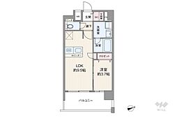 名古屋市中区橘1丁目 1LDKの間取図画像