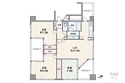 藤和シティコープ鶴舞 3LDKの間取図画像