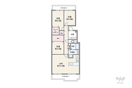 3LDK 間取り