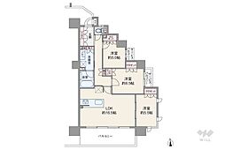 プラセシオン明倫 3LDKの間取図画像