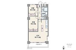 ライオンズマンション久屋通 2LDKの間取図画像