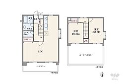 ハイレジデンス上園苑 2LDKの間取図画像