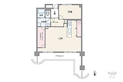 東桜スカイハイツ 1LDKの間取図画像