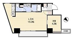 ラ・ブークル 3階1LDKの間取り