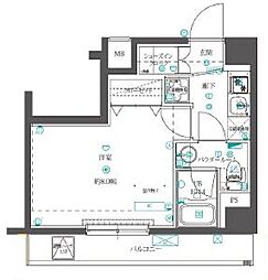 ＱＵＡＬＩＴＡＳ押上 6階1Kの間取り