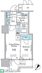 HARUMI　FLAG　PORT　VILLAGE　A棟 12階1LDKの間取り