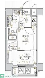 ガリシア亀戸 8階2Kの間取り