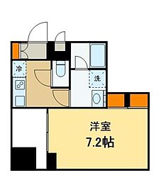 アイルグランデ北綾瀬 4階1Kの間取り