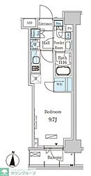 ParkAxis錦糸町WEST ワンルームの間取図画像