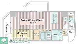 ハーモニーレジデンス東京ツリー京島 1LDKの間取図画像