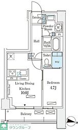 ロイヤルパークス赤羽サウス 1LDKの間取図画像
