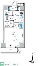 ウィルテラス森下四丁目 1Kの間取図画像
