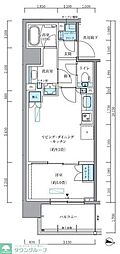 パークアクシス新大橋 1LDKの間取図画像