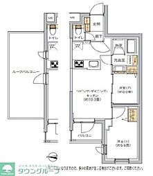 リビオメゾン湯島 2LDKの間取図画像