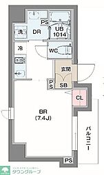 GRANSITE清澄 1Kの間取図画像
