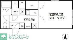押上ベイス 1Kの間取図画像