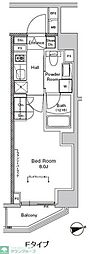プラウドフラット門前仲町5 1Kの間取図画像