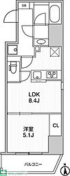ALTERNA文京湯島(ルミーク文京湯島) 1LDKの間取図画像