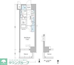 Urbanex深川住吉 1Kの間取図画像