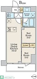 CREATIF本所吾妻橋 2LDKの間取図画像
