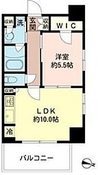 MFPRコート木場公園 1LDKの間取図画像