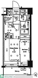 ARKMARK水天宮前2 1DKの間取図画像