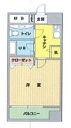 メゾン・ド・ヴィレ駒形 1Kの間取図画像
