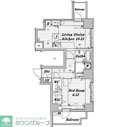 MAKESDESIGN両国NORTH 1LDKの間取図画像