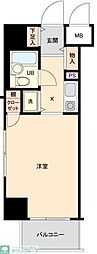 グリーンプラザ東あずま 1Kの間取図画像