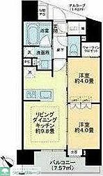 グローベルタワー梅島 2LDKの間取図画像
