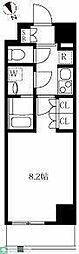 AZEST堀切菖蒲園2 1Kの間取図画像