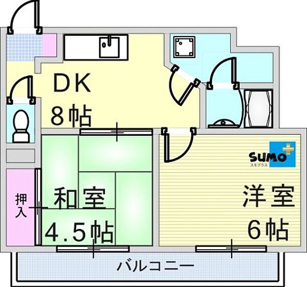 ファーストハウス 201｜兵庫県神戸市西区北別府４丁目(賃貸マンション2DK・2階・40.00㎡)の写真 その2