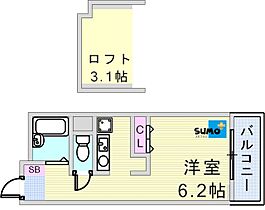 学園カレッジハイツ 60A’ ｜ 兵庫県神戸市西区学園西町１丁目（賃貸マンション1R・6階・25.61㎡） その2