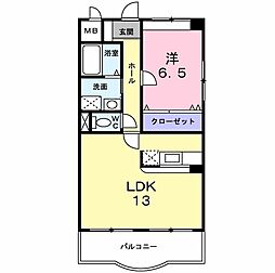 グランコンフォート 1LDKの間取図画像