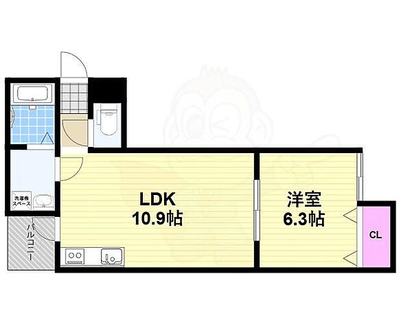 大阪府堺市北区百舌鳥梅北町４丁(賃貸アパート1LDK・1階・38.21㎡)の写真 その2