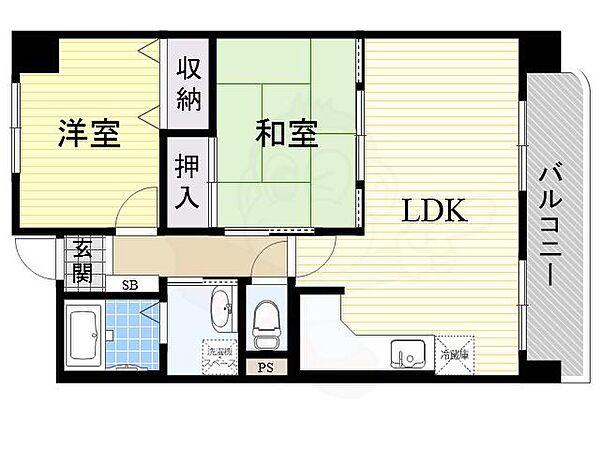 大阪府大阪市住吉区苅田９丁目(賃貸マンション2LDK・4階・55.66㎡)の写真 その2