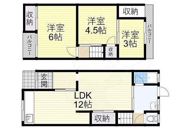 東浅香山町貸家B ｜大阪府堺市北区東浅香山町１丁(賃貸一戸建3LDK・1階・55.08㎡)の写真 その2