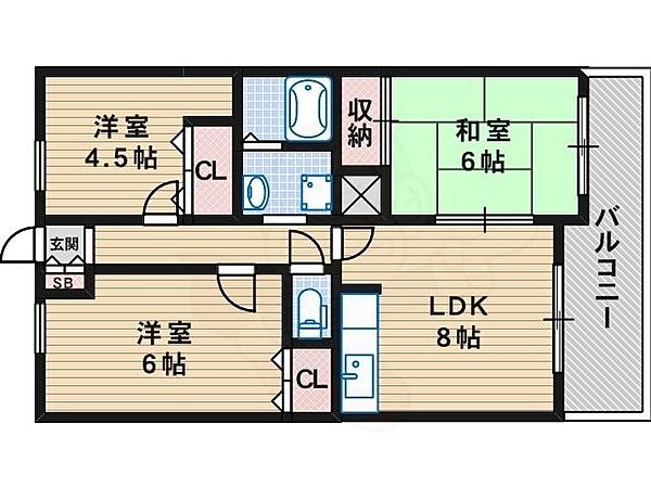 コーポレートハウスダイリン ｜大阪府堺市北区黒土町(賃貸マンション3LDK・6階・62.00㎡)の写真 その2