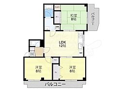 ハイグレード浅香山 3LDKの間取図画像