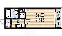 レバンガ長居公園AP 1Kの間取図画像