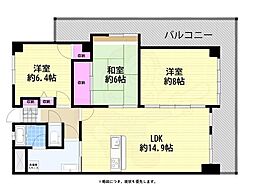 ふぁみーゆ堺 3LDKの間取図画像