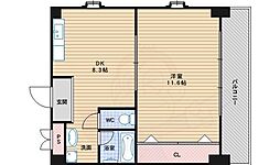 LEO 1LDKの間取図画像