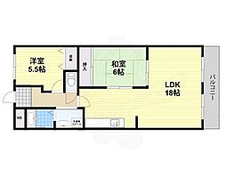ときわハイム 2LDKの間取図画像