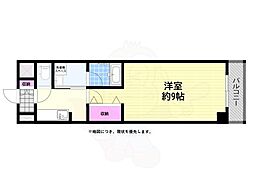 リッツラムセス2番館 1Kの間取図画像