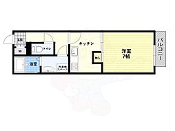 サウスフィールド 1DKの間取図画像
