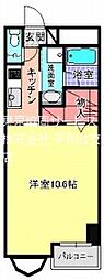 ワカタケマンション 1Kの間取図画像