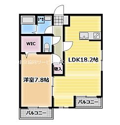 サニーハウスK 1LDKの間取図画像