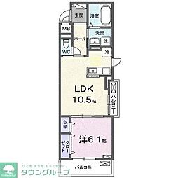 つつじ庵 3階1LDKの間取り