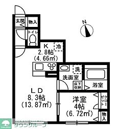 間取図画像 1LDK