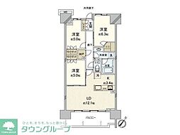 ＳＨＩＮＴＯ　ＣＩＴＹ　Ｃ棟 15階3LDKの間取り